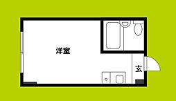 エンゼルハイム萩之茶屋 ワンルームの間取図画像