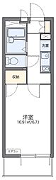レオパレストウメイ 1Kの間取図画像