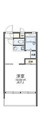 レオパレスルナ1 1Kの間取図画像