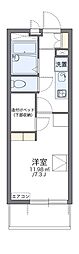 レオパレス愛 1Kの間取図画像