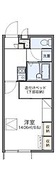 レオパレス浜3丁目 1Kの間取図画像