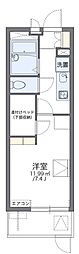 レオパレスゆとろぎ岡部 1Kの間取図画像