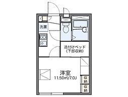 レオパレス神崎リバーサイド 1Kの間取図画像