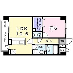 メゾンドファミーユ鶴見緑地公園1 1LDKの間取図画像