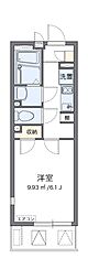 レオネクスト舟橋 1Kの間取図画像