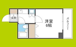 ゴックス南森町 1Kの間取図画像