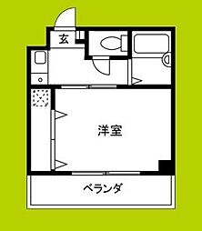 アビタシオン23 1Kの間取図画像