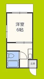 ラパンジール阿波座2 1Kの間取図画像