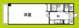 ビオス京橋 1Kの間取図画像