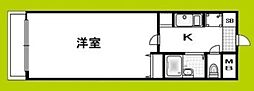 ビオス京橋 1Kの間取図画像
