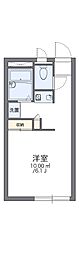 レオパレス真3 1Kの間取図画像