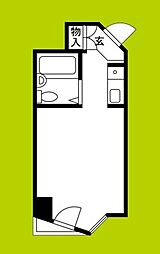 エス・ピー勝山北 ワンルームの間取図画像