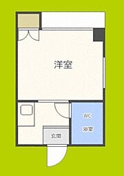 シティアーク天王寺 1Kの間取図画像