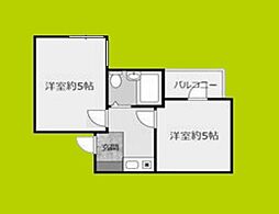 花kawa 2Kの間取図画像