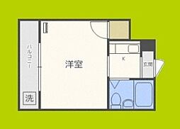 アクシオス野江サウス 1Kの間取図画像