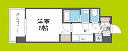 アドバンス大阪グロウス2 1Kの間取図画像