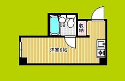 堀江グリーンハイツ ワンルームの間取図画像