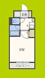 エスリード同心第3 1Kの間取図画像