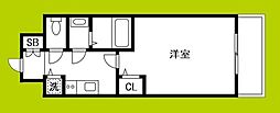 スワンズシティ大阪城南 1Kの間取図画像