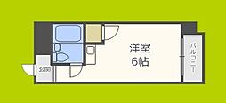 ヴェルドール平野 ワンルームの間取図画像