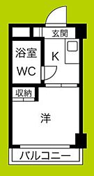 トーエー新深江ビル 1Kの間取図画像