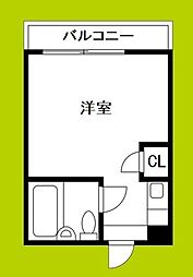 プレアール新今里4 ワンルームの間取図画像