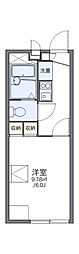 レオパレスササ 1Kの間取図画像
