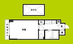 エステムコート新大阪3ステーションプラザ 1Kの間取図画像