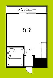 大宝新深江C.Tスクエアー ワンルームの間取図画像
