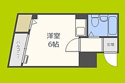 富尾放出マンション ワンルームの間取図画像