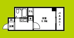 マンハッタンヒルズ 1Kの間取図画像