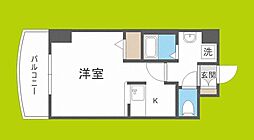 ノルデンハイム新大阪2 1Kの間取図画像