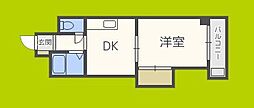 豊新グランドハイツ北 1DKの間取図画像