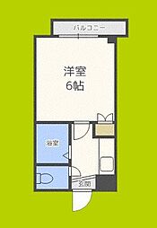 ウェルネス上本町 1Kの間取図画像