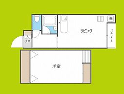 エクトスリー 1LDKの間取図画像