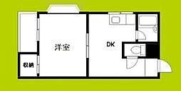 ロイヤル正覚寺 1DKの間取図画像