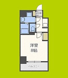 S-レジデンス西長堀 1Kの間取図画像