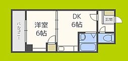 雅叙園ハイツ 1DKの間取図画像