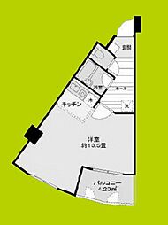 エスリード福島 ワンルームの間取図画像