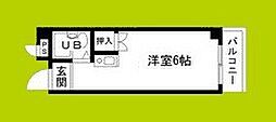 ベルメゾンエトワール ワンルームの間取図画像