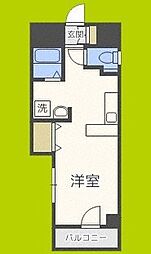 レジェンドール堺筋本町 ワンルームの間取図画像