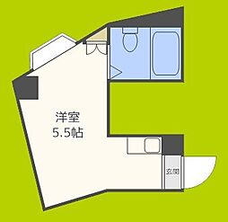 エスタイル ワンルームの間取図画像