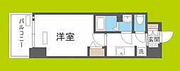プレサンス大阪ドームシティクロスティ 1Kの間取図画像