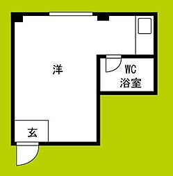 JPアパートメント杭全 ワンルームの間取図画像