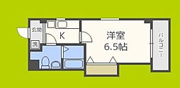 ソレアード京橋 1Kの間取図画像