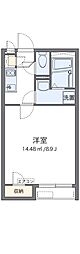 クレイノ金岡 1Kの間取図画像