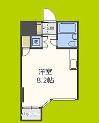 ライオンズマンション南方 ワンルームの間取図画像