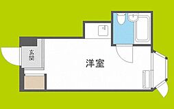エステマール鶴橋1号館 ワンルームの間取図画像