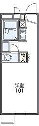 レオパレスプラム1 1Kの間取図画像