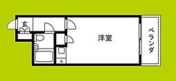 サニーハイコート福町 ワンルームの間取図画像